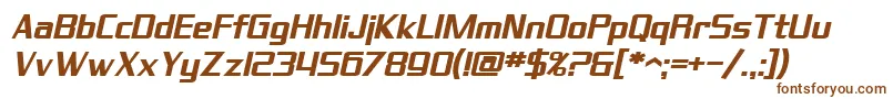 Шрифт SfTheraminGothicBoldOblique – коричневые шрифты на белом фоне