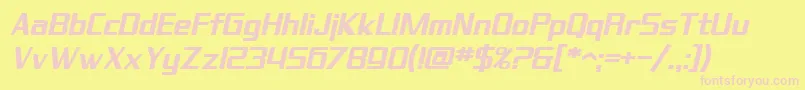 SfTheraminGothicBoldOblique Font – Pink Fonts on Yellow Background