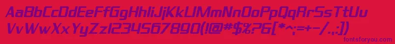 SfTheraminGothicBoldOblique Font – Purple Fonts on Red Background