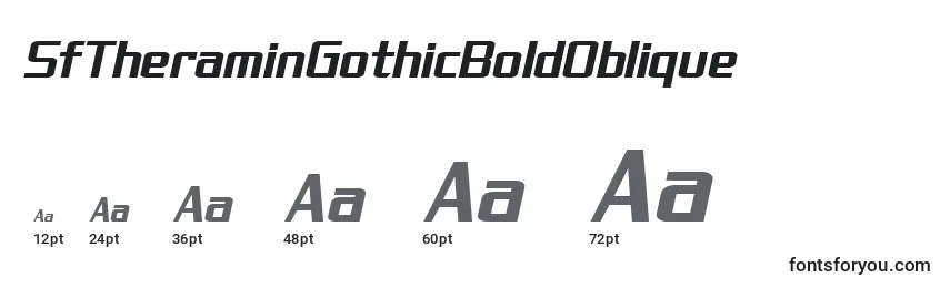 SfTheraminGothicBoldOblique Font Sizes