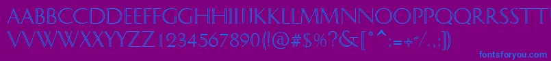 ArenaCapsSsi Font – Blue Fonts on Purple Background