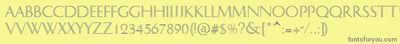 ArenaCapsSsi Font – Gray Fonts on Yellow Background