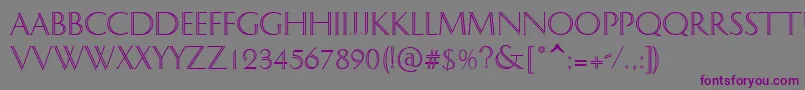 Шрифт ArenaCapsSsi – фиолетовые шрифты на сером фоне