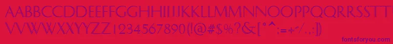 ArenaCapsSsi Font – Purple Fonts on Red Background
