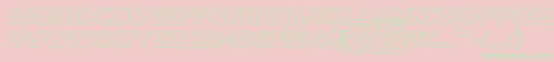 StarJediHollow Font – Green Fonts on Pink Background