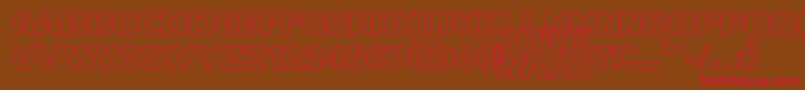 StarJediHollow Font – Red Fonts on Brown Background