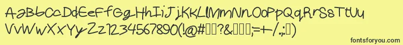 Cheddar Font – Black Fonts on Yellow Background