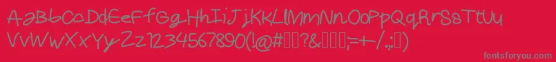 Cheddar Font – Gray Fonts on Red Background