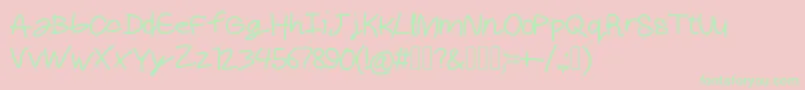 Cheddar Font – Green Fonts on Pink Background