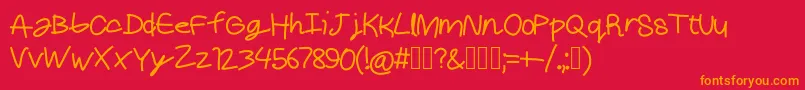 Cheddar Font – Orange Fonts on Red Background