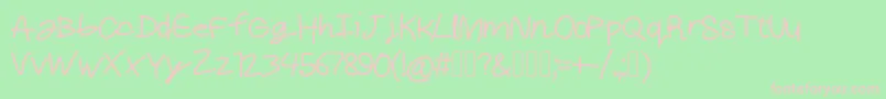 Cheddar Font – Pink Fonts on Green Background