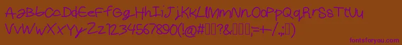 Cheddar Font – Purple Fonts on Brown Background