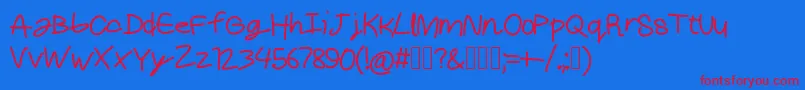 Cheddar Font – Red Fonts on Blue Background