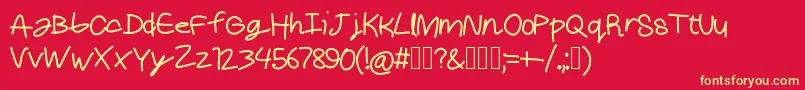 Cheddar Font – Yellow Fonts on Red Background
