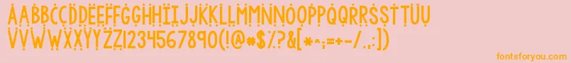 Kgwhyyougottabesomean2 Font – Orange Fonts on Pink Background