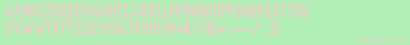 Kgwhyyougottabesomean2 Font – Pink Fonts on Green Background