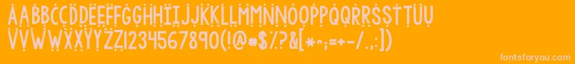 Kgwhyyougottabesomean2 Font – Pink Fonts on Orange Background