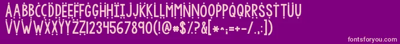 Kgwhyyougottabesomean2 Font – Pink Fonts on Purple Background