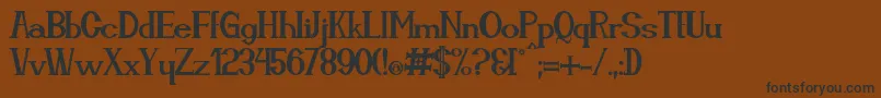 Cassiope Font – Black Fonts on Brown Background