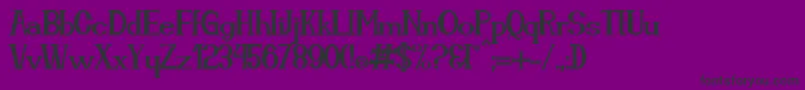 フォントCassiope – 紫の背景に黒い文字