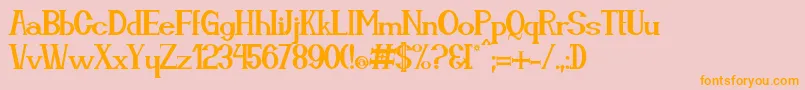 Cassiope Font – Orange Fonts on Pink Background
