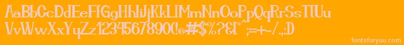 Cassiope Font – Pink Fonts on Orange Background