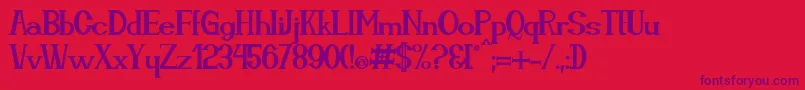 Cassiope Font – Purple Fonts on Red Background