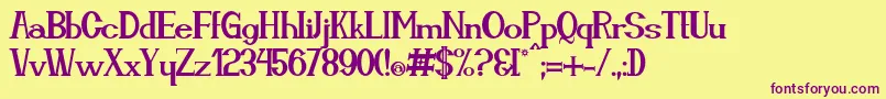En savoir plus sur la police Cassiope Police Cassiope – polices violettes sur fond jaune