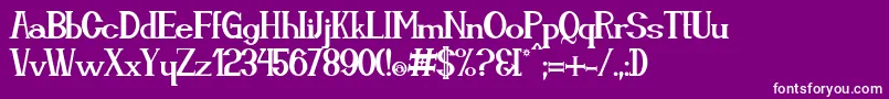 Cassiope Font – White Fonts on Purple Background