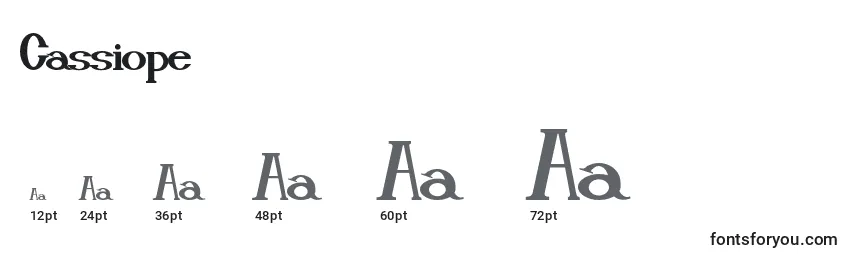 Cassiope Font Sizes