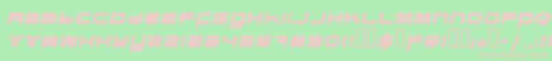 PfukBolditalic Font – Pink Fonts on Green Background