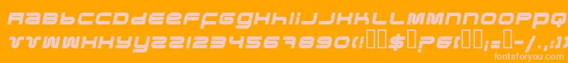 PfukBolditalic Font – Pink Fonts on Orange Background