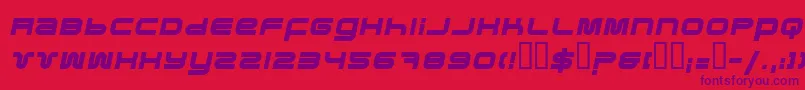 PfukBolditalic Font – Purple Fonts on Red Background