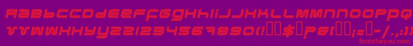 PfukBolditalic Font – Red Fonts on Purple Background
