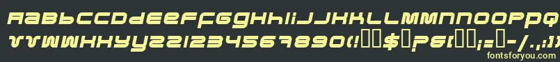 PfukBolditalic Font – Yellow Fonts on Black Background