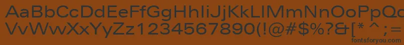 Czcionka ZurichExtendedBt – czarne czcionki na brązowym tle