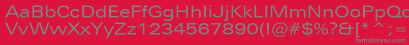 ZurichExtendedBt Font – Gray Fonts on Red Background