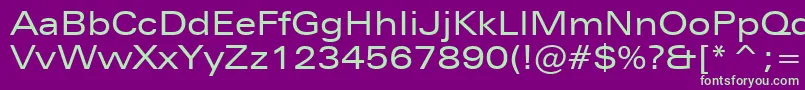 Czcionka ZurichExtendedBt – zielone czcionki na fioletowym tle