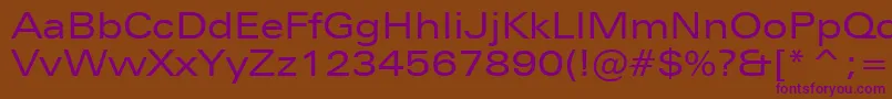 Шрифт ZurichExtendedBt – фиолетовые шрифты на коричневом фоне