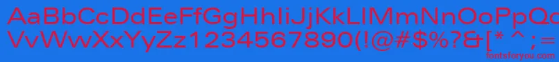Police ZurichExtendedBt – polices rouges sur fond bleu