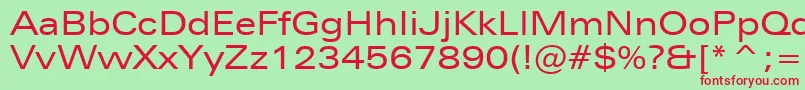 ZurichExtendedBt Font – Red Fonts on Green Background