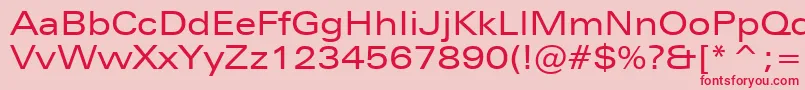 ZurichExtendedBt-Schriftart – Rote Schriften auf rosa Hintergrund