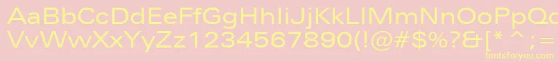 ZurichExtendedBt Font – Yellow Fonts on Pink Background