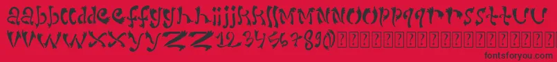 Dirtyserif Font – Black Fonts on Red Background