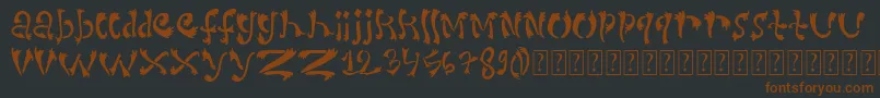 fuente Dirtyserif – Fuentes Marrones Sobre Fondo Negro
