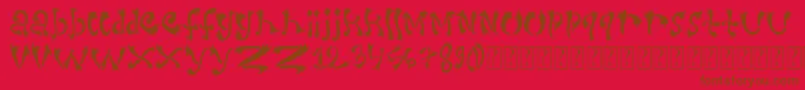 Dirtyserif Font – Brown Fonts on Red Background