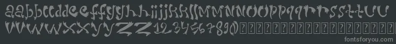 Dirtyserifフォントについての詳細 フォントDirtyserif – 黒い背景に灰色の文字