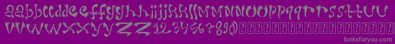 Dirtyserif-Schriftart – Graue Schriften auf violettem Hintergrund