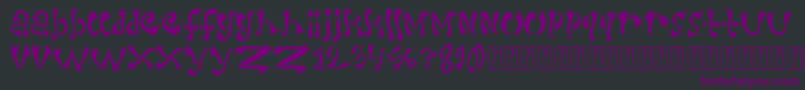 Шрифт Dirtyserif – фиолетовые шрифты на чёрном фоне