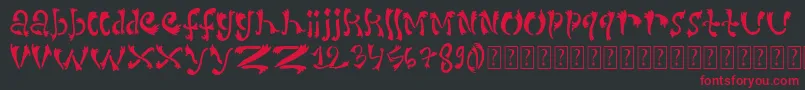 Dirtyserif Font – Red Fonts on Black Background
